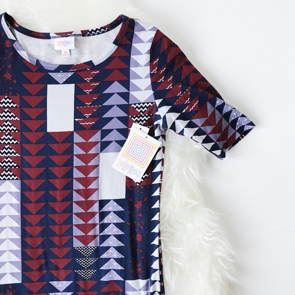NWT LuLaRoe Julia Dress in Triangle Print - Picture 2 of 8